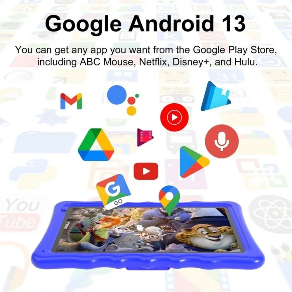BYYUO Kids Tablet - Vibrant Blue